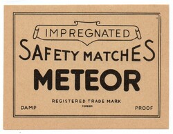 Gyufacímke: METEOR. (nagy méret)