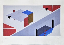 Görög László - Lépcsők 30 x 42 cm computer print, merített papír