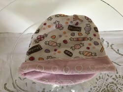 Hat - girl - 14 x 10 xm - candy pattern - cotton - flawless
