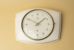 Mid Century JUNGHANS Kerámia Fali Óra / Retró / Régi / Made in Germany