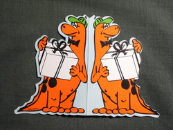 Kártyanaptár,Pécs Fema áruház,grafikai,reklám figura,dino,1996 (3)