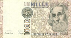 1000 lire lira 1977 Baffi és Stevani Olaszország 3.