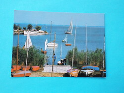 Képeslap (26) - Balatonfüred - Kikötő 1970-es évek - (Foto: Dr. Szabó József)
