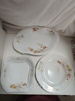 Antik Carlsbad porcelán - Carl Knoll 3 db- os kínáló készlet, sérülésmentes de kopottas