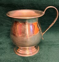 Régi ezüstözött talpas csésze, kávés csésze (L6123)