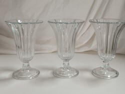 3 db-os Covetro Italy Art Glass gelato/ fagyis kehely készlet