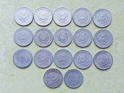 Magyarország 17 db Különböző Érme 1 Forint 1967-1989