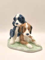 Lladro Nao porcelán kutyák spániel 12cm 1046