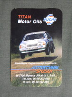Kártyanaptár,Autotechnik alkatrész üzlet,Mohács,Lada samara Rally autó,1997 (3)
