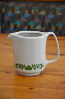 Alföldi porcelán zöld magyaros mintás teás kanna, nagyobb méretű