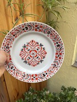 24 cm Hollóházi porcelán csodás  retro mintás falitányér lapostányér
