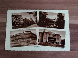 Régi képeslap,Ukrajna,Munkács,Horthy Miklós utca,Vár,Klastrom,Scola filmszínház,Weinstock kiadás