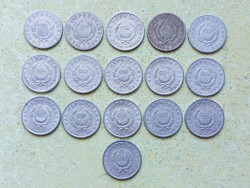 Magyarország 16 db Különböző Érme 1 Forint 1967-1989