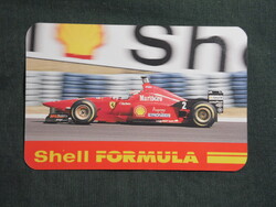 Kártyanaptár,Shell benzinkútak,F-1,Ferrari F310 versenyautó,Pilóta: Michael Schumacher,1997 (3)