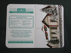 Kártyanaptár,G&G könyvelő iroda,nyomda,Pécs,névnapos,1997 (3)