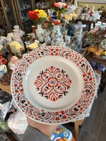 24 cm Hollóházi porcelán csodás  retro mintás falitányér lapostányér