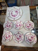 Herendi indiaikosár mintás süteményes készlet