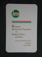 Kártyanaptár,Kuti Tivadar Castrol benzinkút,Zengővárkony,1997 (3)