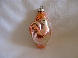 RÉGI ÜVEG KARÁCSONYFADÍSZ - KAKAS!