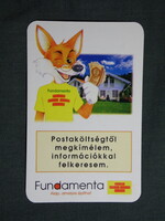 Kártyanaptár,Herrné Kiss Éva Fundamenta területi vezető,Pécs,grafikai,róka,1997 (3)