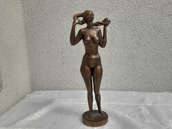 1,-Ft Záhorzik Nándor Pécs 1935. gyönyörű nagyméretű kisplasztika szobor