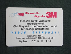 Kártyanaptár,Németh Gyula kaputelefon zár szaküzlet,Nagykőrös,1997 (3)