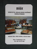 Kártyanaptár,Szabadság úti hentes,húsüzlet,Pécs,1998 (3)