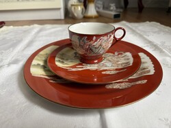 Nagyon szép Kinai porcelán 3 db reggeliző szett teás nagy méret.
