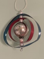 Gyönyörű régi gablonz karácsonyfa dísz nagy méret.