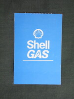 Kártyanaptár,Shell Gas,benzinkút,gázpalack,1998 (3)