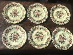 Zsolnay porcelán Bambuszmintás süteményes tányér