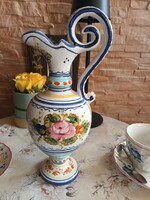 Deruta ceramic jug olive oil pourer