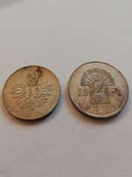 10 és 20 Ft 1956 jó forint sor