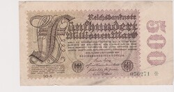 Német Birodalom 500 millió  márka 1923 VF ropogós bankjegy