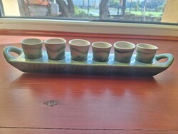 Gorka Géza kerámia pálinkás készlet