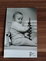 Régi fotó lap, kisgyerek, Mosoly album Gyermekfotóosztály