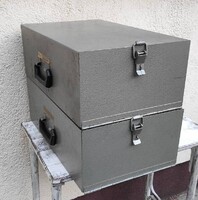 Fém tároló doboz, bőrönd, táska - 4 darab