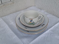 Zsolnay mesefigurás reggeliző szett