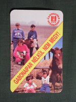 Kártyanaptár,Békéscsaba gabona malomipari vállalat,tehén,gyerek modell,1992  (licites)