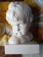 2604/17 Jihokera csehszlovák kerámia nagyméretű puttó büszt