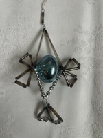 Gyönyörű régi gablonz karácsonyfa dísz nagy méret.