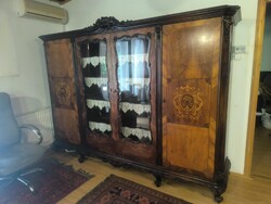 Antik neobarokk vitrines több funkciós tálaló, gardrób, könyv szekrény