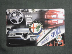 Kártyanaptár,Stoll,Alfa Romeo autókereskedés,szerviz,Pécs,1998 (3)