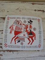 HOLLÓHÁZI KÉZZEL FESTETT PORCELÁN FALIDÍSZ, FALITÁNYÉR