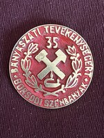 Ritka Borsodi Szénbányák Bányászati tevékenységért 35 év plakett