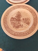 6 db angol vadaszmintas keramia tanyer