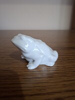Herendi alapmázas fehér Ritka porcelán varangy, béka. Hibátlan. Jelzett