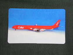 Kártyanaptár,Csehország,Coca Cola üdítőital,repülőgép,2011  (licites)