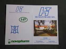 Kártyanaptár,Humantrade gyógyszer kereskedelem,Gödöllő,Nyíregyháza,Lukácsháza,névnapos,1999  (3)