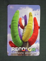 Kártyanaptár,Recolor ruhafestő műhelyek,Tapolca,Győr,Szentes,Szombathely,Békéscsaba,1999  (3)